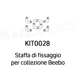 Linea light beebo staffa di fissaggio per installazione modulare