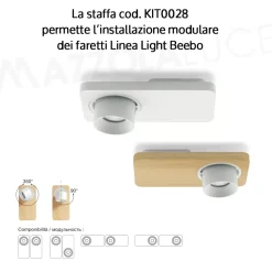 Linea light beebo staffa di fissaggio per installazione modulare