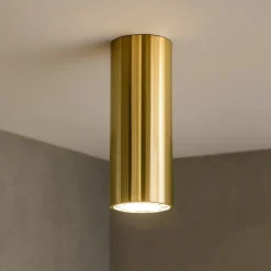 Linea light birba faretto da soffitto cilindro oro