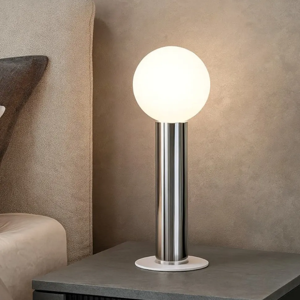 Linea light birba tab lampada da comodino abat-jour moderna alluminio lucido
