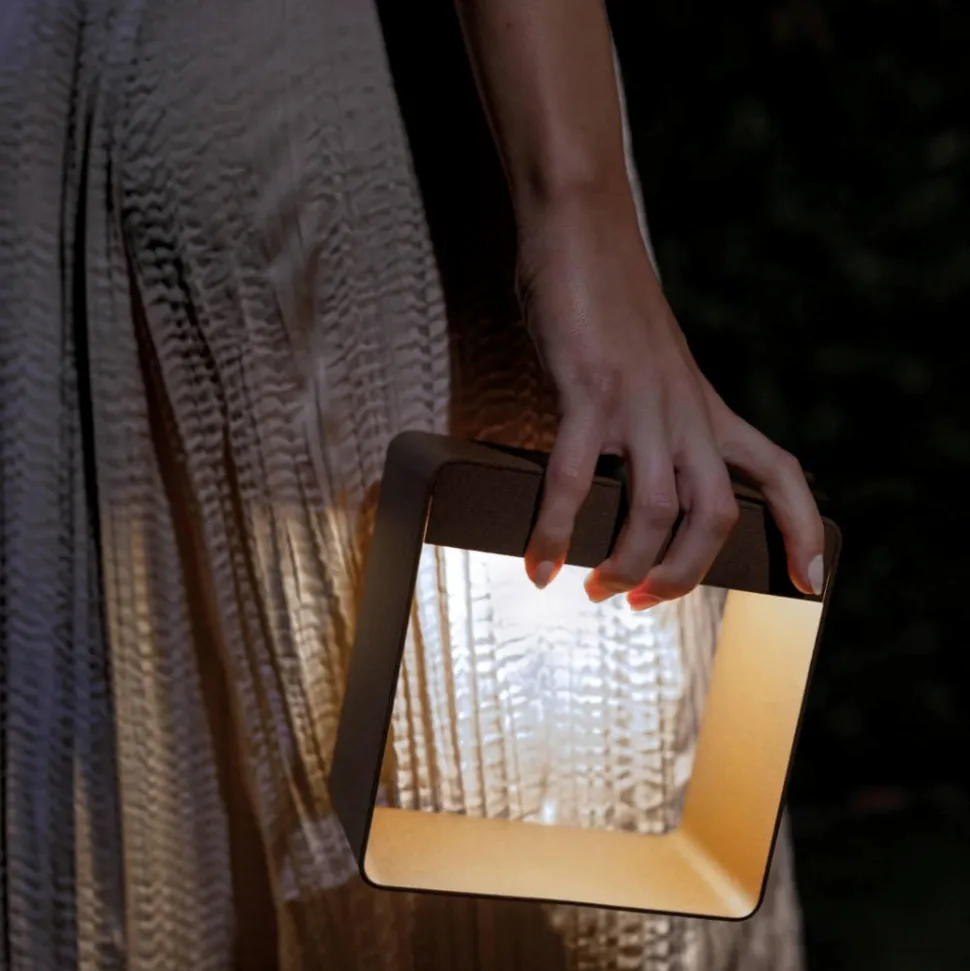Linea light dama lampada da comodino marrone led 3000k portatile