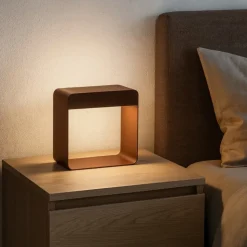 Linea light dama lampada da comodino marrone led 3000k portatile