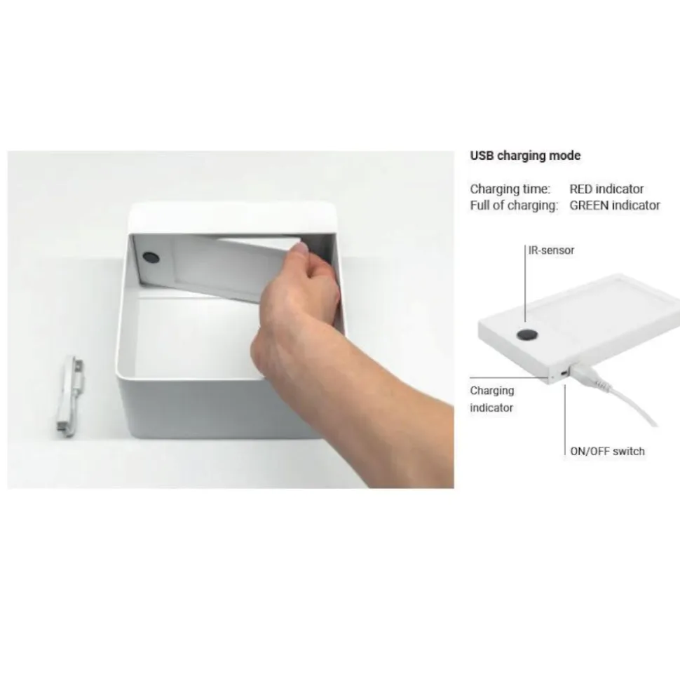 Linea light dama lampada da comodino marrone led 3000k portatile