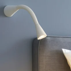 Linea light snake w1 applique led 2w 3000k bianco orientabile