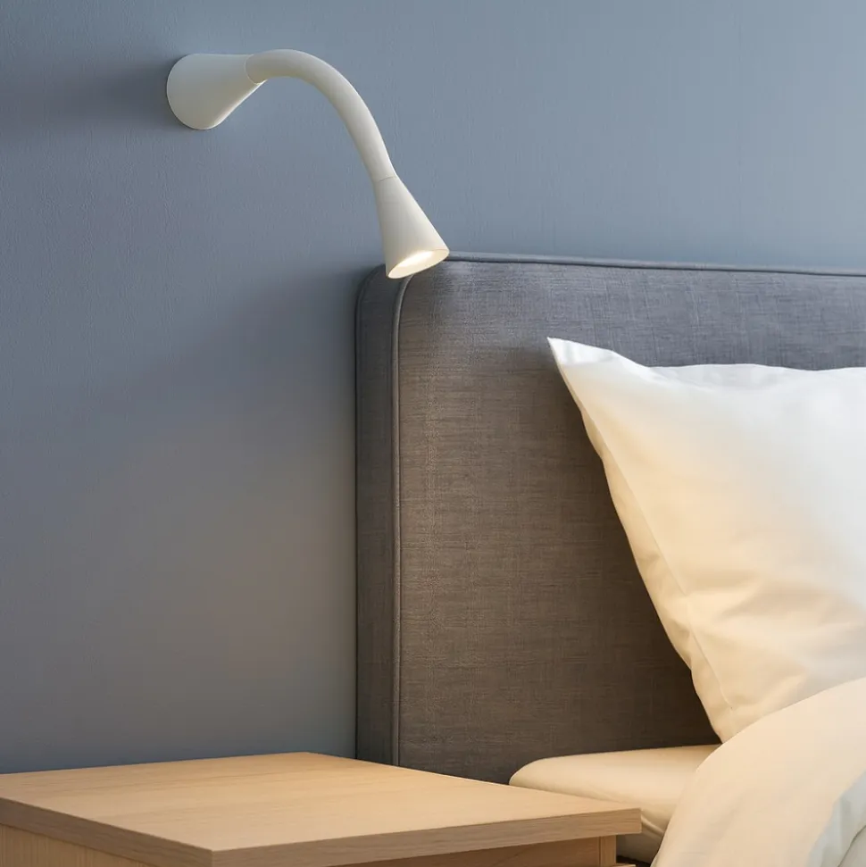 Linea light snake w1 applique led 2w 3000k bianco orientabile