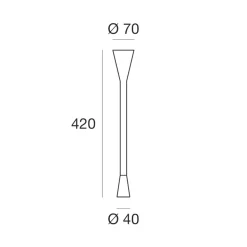 Linea light snake w1 applique led 2w 3000k bianco orientabile