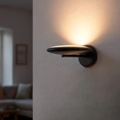 Linea light vivaldi applique led 3000k nera moderna