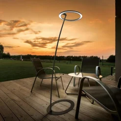 Lira linea light piantana per esterno nera led 3000k ip65