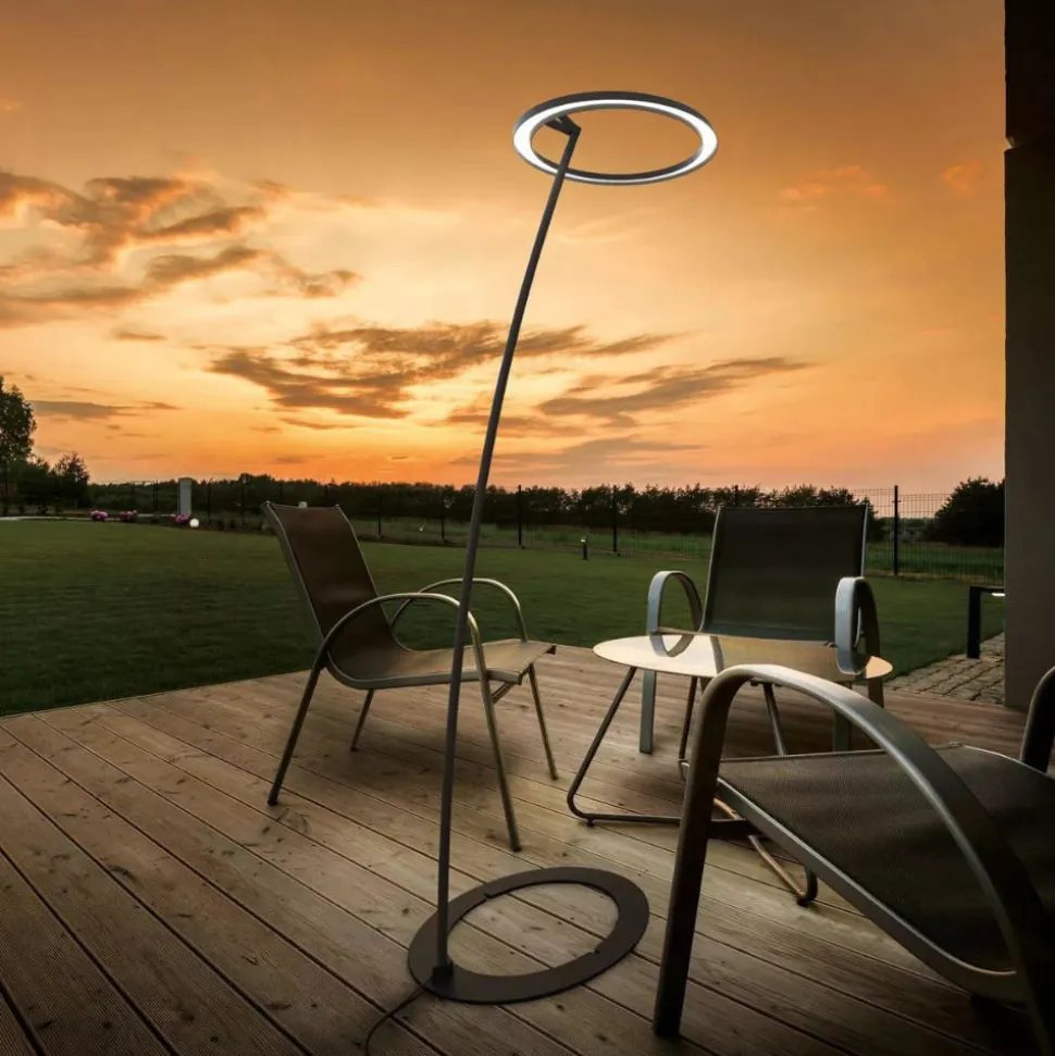 Lira linea light piantana per esterno nera led 3000k ip65