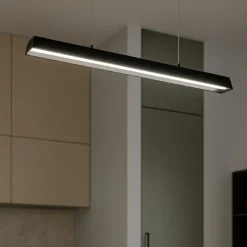 Lira linea light lampadario moderno nero per tavolo led