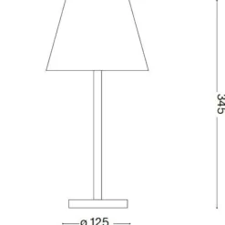 Lolita tl lampada da tavolino da esterno bianca led 3000k senza fili ideal lux