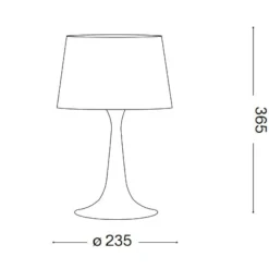 London tl1 small abat-jour da comodino per camera da letto ideal lux