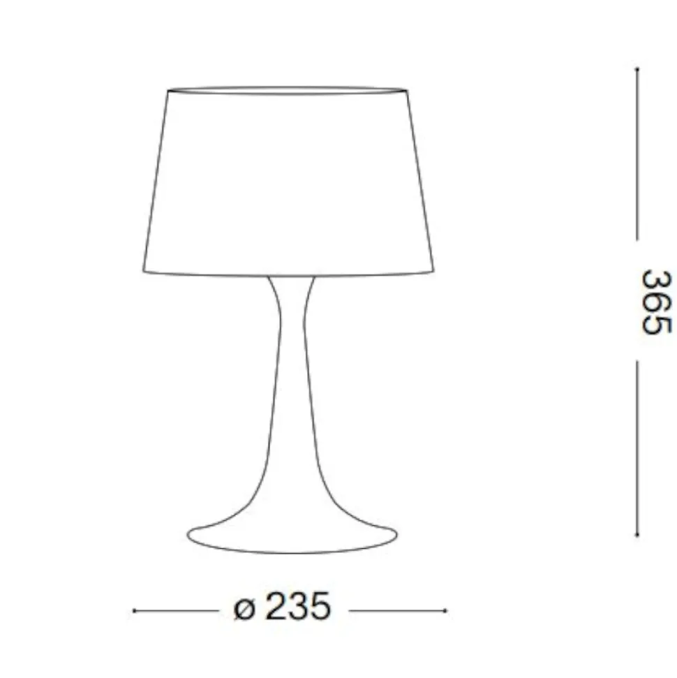 London tl1 small abat-jour da comodino per camera da letto ideal lux