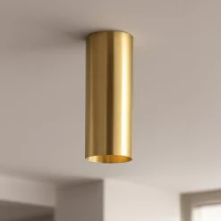 Look pl1 ideal lux faretto cilindro oro ottone gu10 7w 3000k