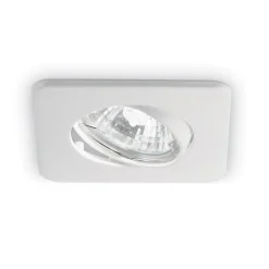 Lounge fi ideal lux faretto da incasso metallo bianco quadrato orientabile