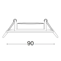 Lounge fi ideal lux faretto da incasso metallo bianco quadrato orientabile