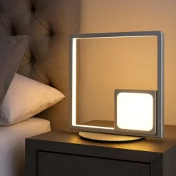Lt dowel ondaluce lampada abat jour moderna grigio led
