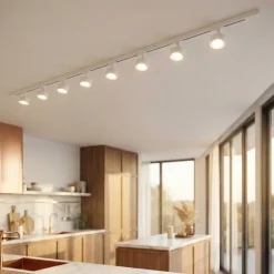 Luci a binario 300cm bianco con spot gx53 orientabili