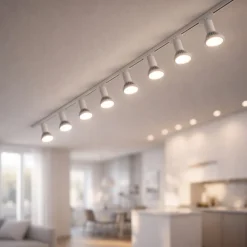 Luci a binario 300cm con spot e27 orientabile