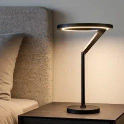 Lume da comodino nero abat-jour moderna led dimmerabile
