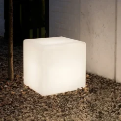 Luna pt1 d50 lampada da esterno cubo bianco