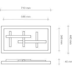Magnesia faretto di gesso sforzin 30w 3000k incasso controsoffitto soggiorno