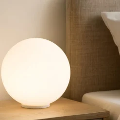 Mapa bianco tl1 d20 ideal lux abat-jour moderna per camera da letto