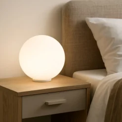 Mapa bianco tl1 d20 ideal lux abat-jour moderna per camera da letto