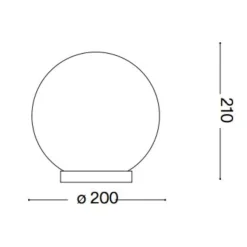 Mapa bianco tl1 d20 ideal lux abat-jour moderna per camera da letto