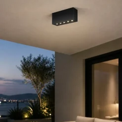 Maytoni ares plafoniera da esterno rettangolare led 3000k ip54