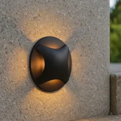 Maytoni biscotti segnapasso per esterno circolare da incasso led 3000k ip65