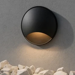 Maytoni biscotti segnapasso da esterno tondo colore nero led 3000k ip65