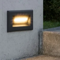 Maytoni bosca segnapasso da esterno nero moderno led 3000k ip65
