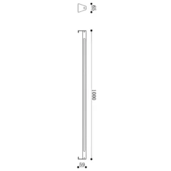 Maytoni edge lampada da esterno moderna led 3000k ip65