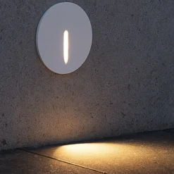 Maytoni lock segnapasso tondo led per esterno da incasso 3w 3000k ip54