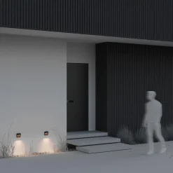 Maytoni mane segnapasso da esterno quadrato led 3000k ip54