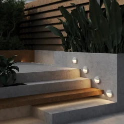 Maytoni mane segnapasso da esterno moderno bianco led 3000k ip54