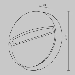 Maytoni mane segnapasso da esterno moderno bianco led 3000k ip54