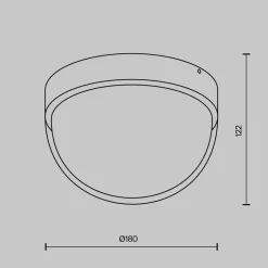 Maytoni mon plafoniera da esterno tonda led 3000k ip65