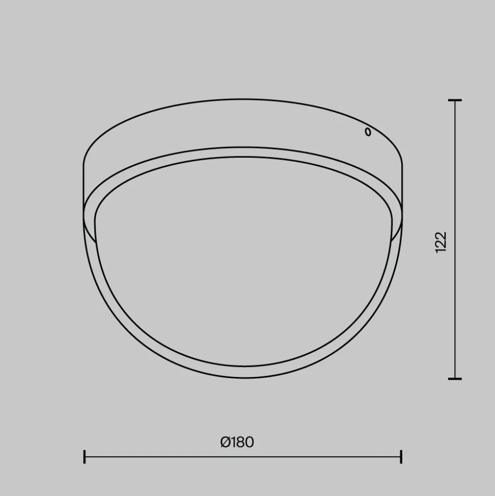 Maytoni mon plafoniera da esterno tonda led 3000k ip65