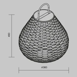 Maytoni plet lampada da esterno design rustico led 3000k ip65