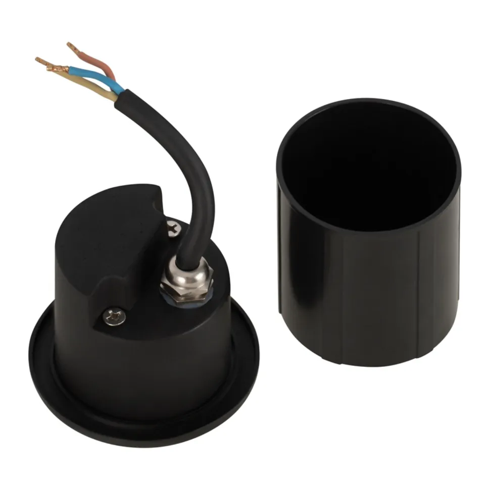 Maytoni segnapasso lock nero led per esterno da incasso 3w 3000k