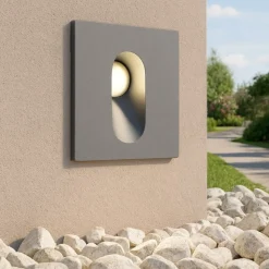 Maytoni via urbana segnapasso per esterno quadrato da incasso led 4000k ip54