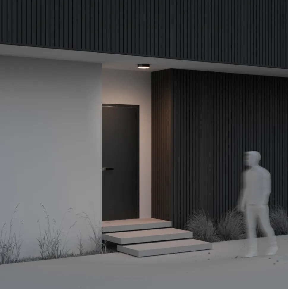 Maytoni zon ip plafoniera da esterno led 3000k ip65 rotonda nera