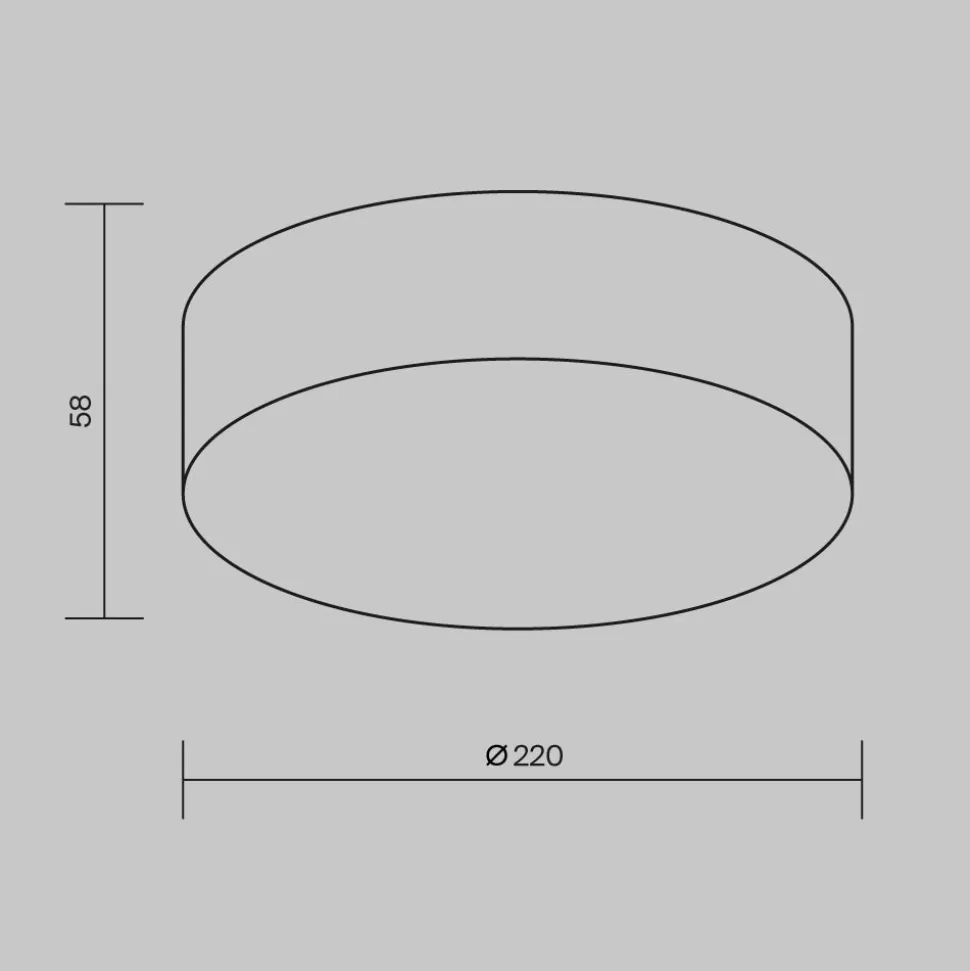 Maytoni zon ip plafoniera da esterno led 3000k ip65 rotonda nera