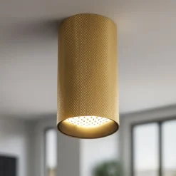 Maytoni artisan faretto da soffitto cilindro oro satinato
