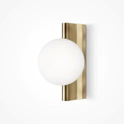 Maytoni avant-garde applique oro sfera di vetro per comodino camera da letto