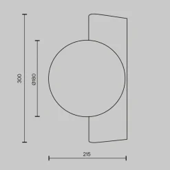 Maytoni avant-garde applique oro sfera di vetro per comodino camera da letto