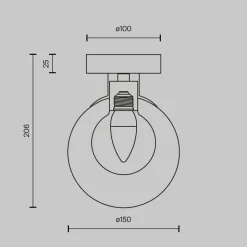 Maytoni basic form applique per camera da letto tondo