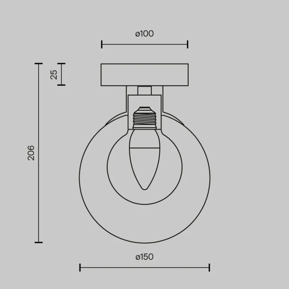 Maytoni basic form applique per camera da letto tondo